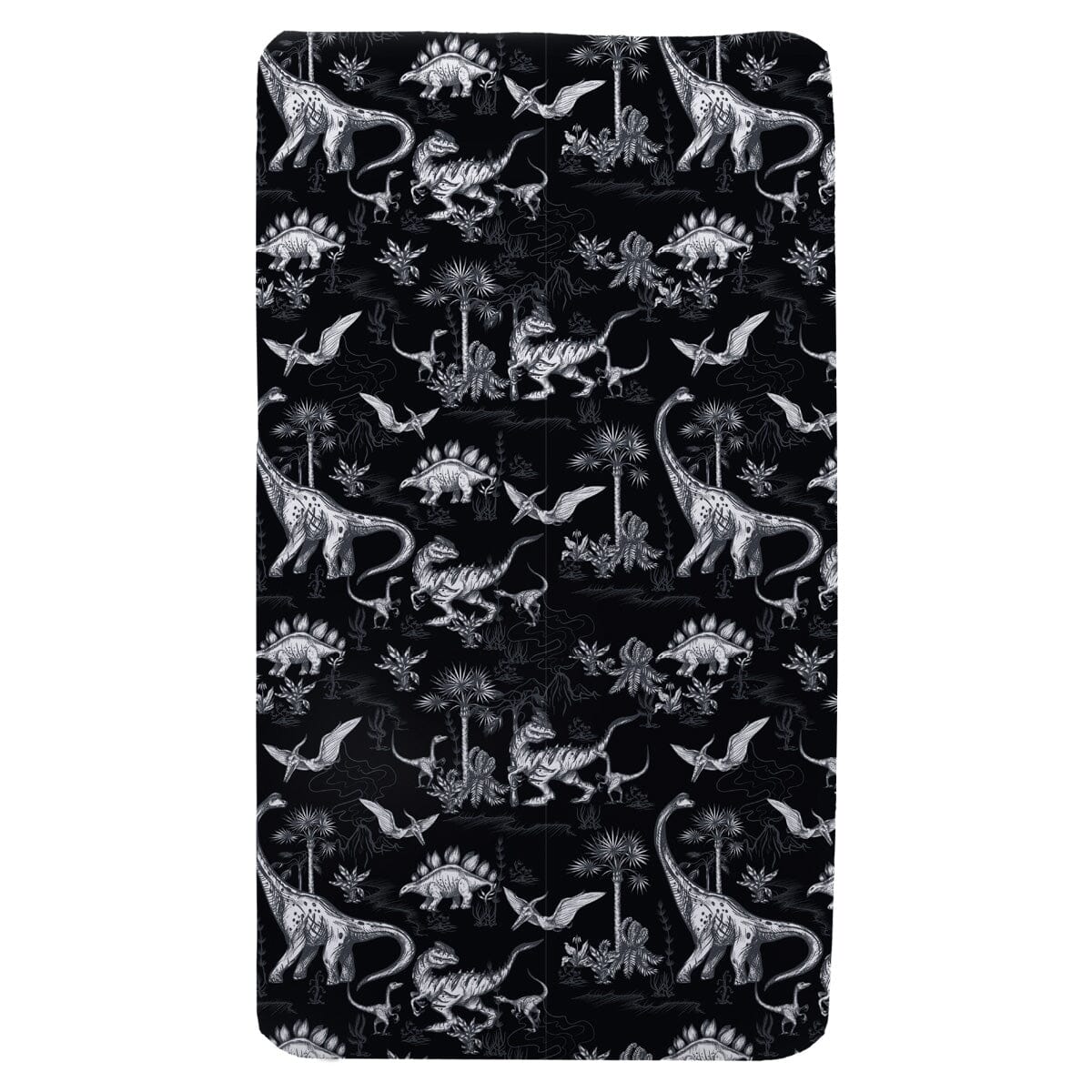 Black Dino Sensory Fitted Bed Sheet