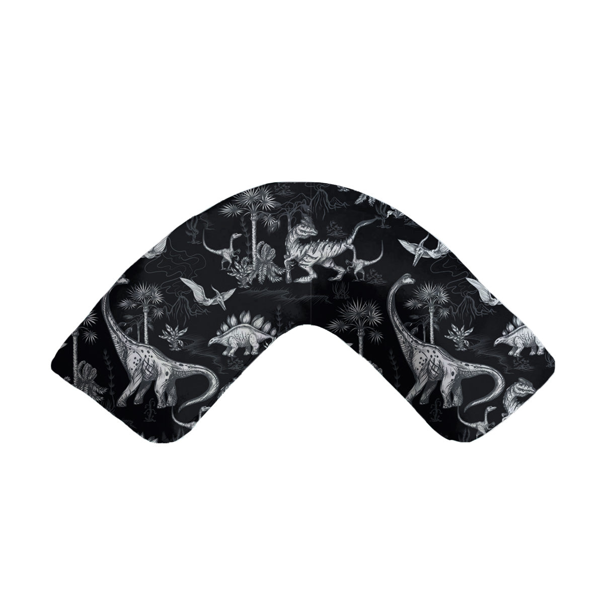 Black Dino Curved Sensory Pillowcase