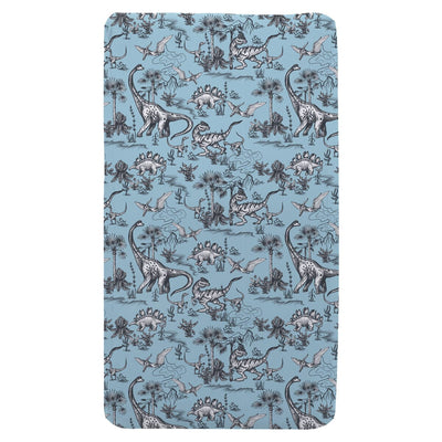 Blue Dino Sensory Fitted Bed Sheet | SINGLE BED JettProof.com.au 
