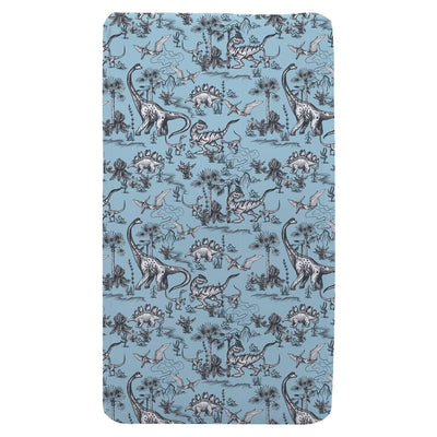 Blue Dino Sensory Fitted Bed Sheet | SINGLE BED