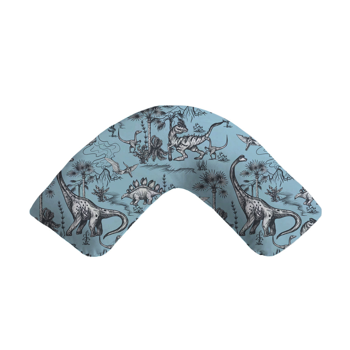 Blue Dino Curved Sensory Pillowcase