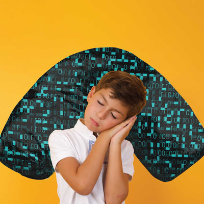 Blue Matrix Curved Sensory Pillowcase