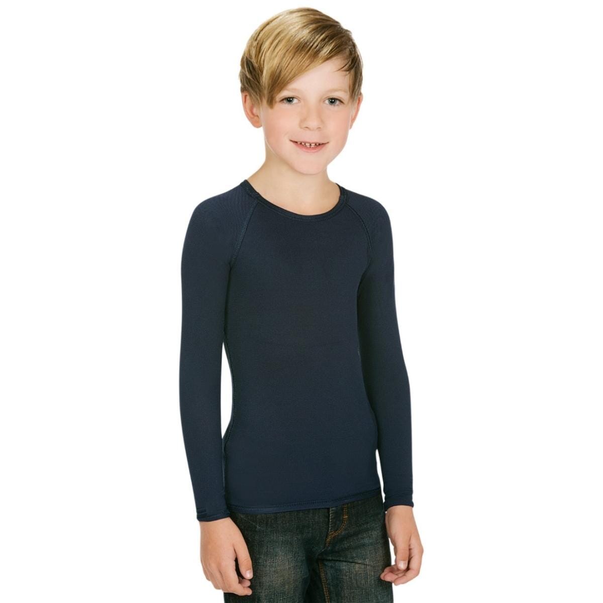 Sensory Long Sleeve Shirt | Boys LS Shirts JettProof.com.au 1 (48 - 49cm) Navy 