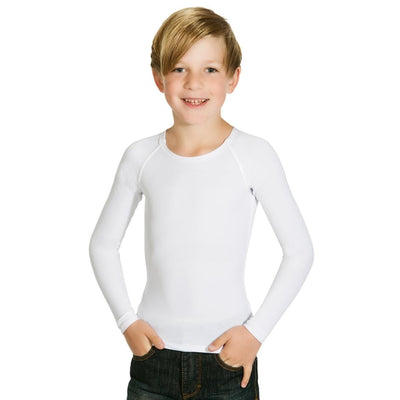 Sensory Long Sleeve Shirt | Boys LS Shirts JettProof.com.au 1 (48 - 49cm) White 