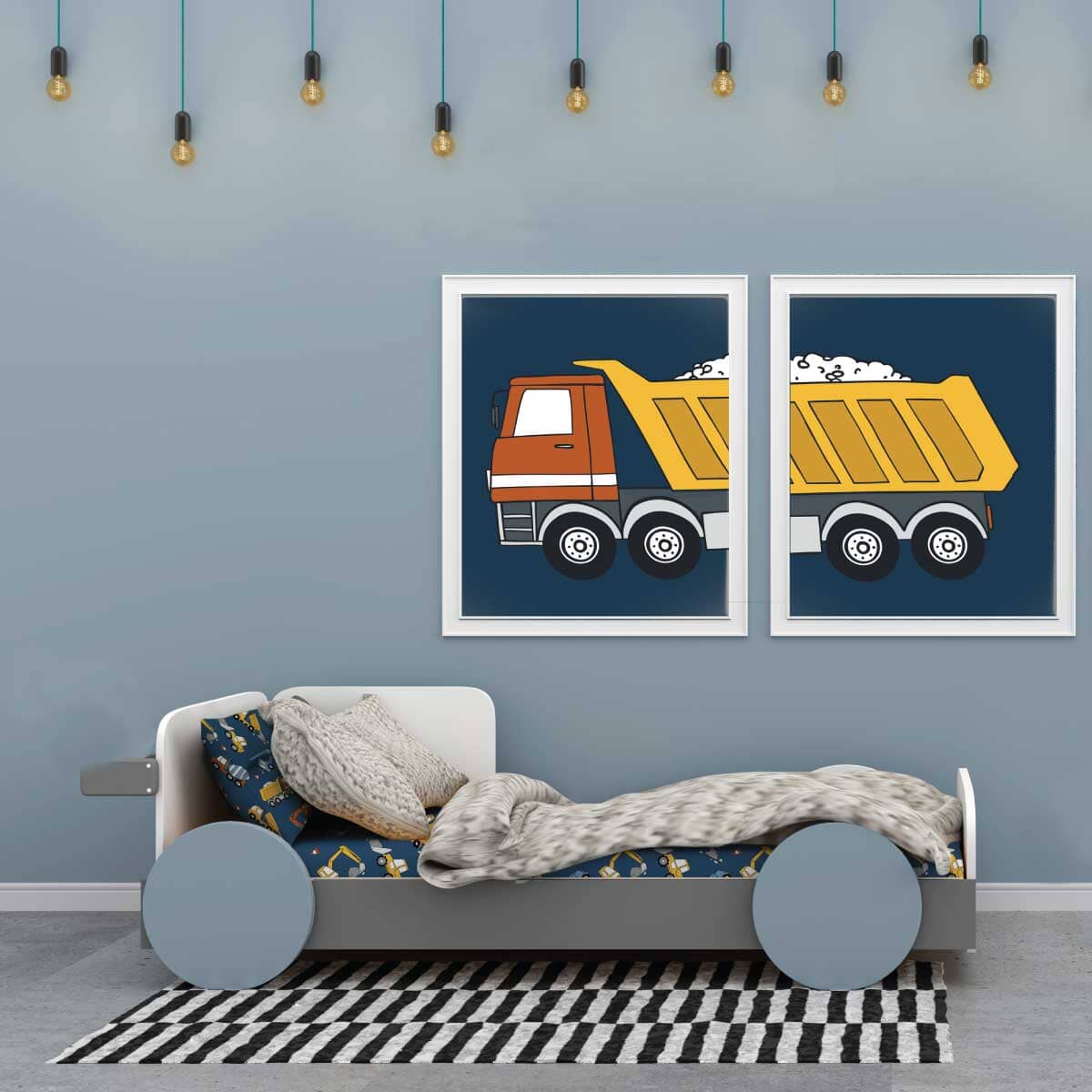 Construction Zone Sensory Fitted Bed Sheet