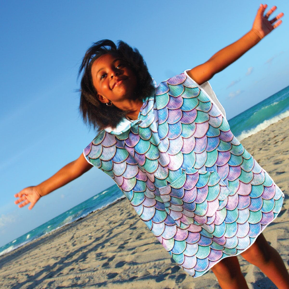 Mermaid hooded discount beach towel