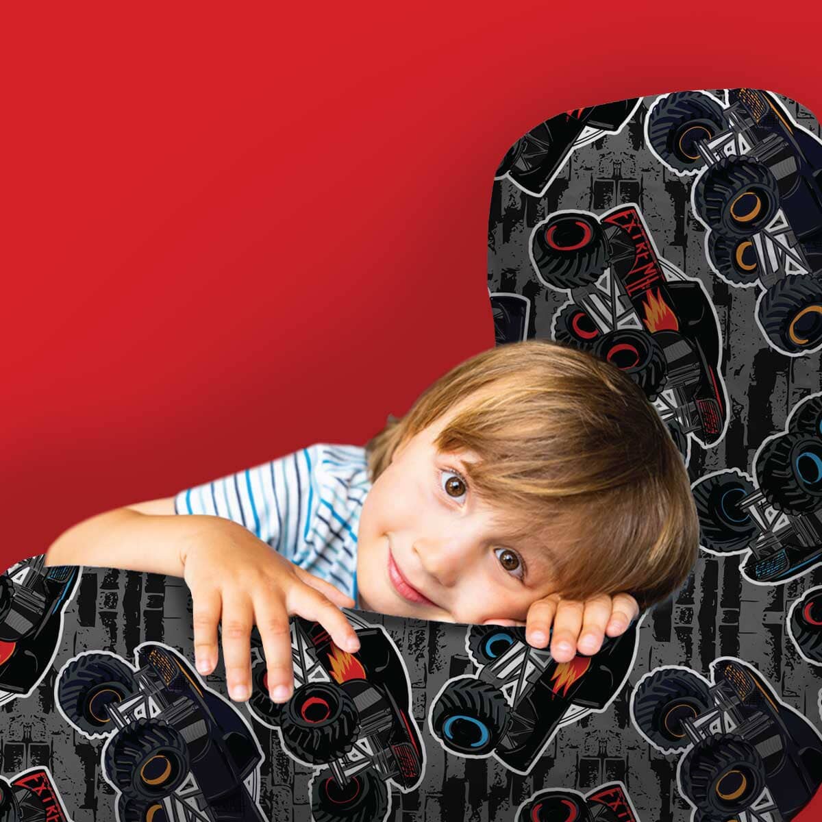 Monster Trucks Curved Sensory Pillowcase