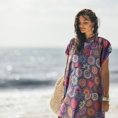 Mosaic - Hooded Beach Towel Poncho JETTPROOF Calming Sensory Clothing Inspired by Jett 