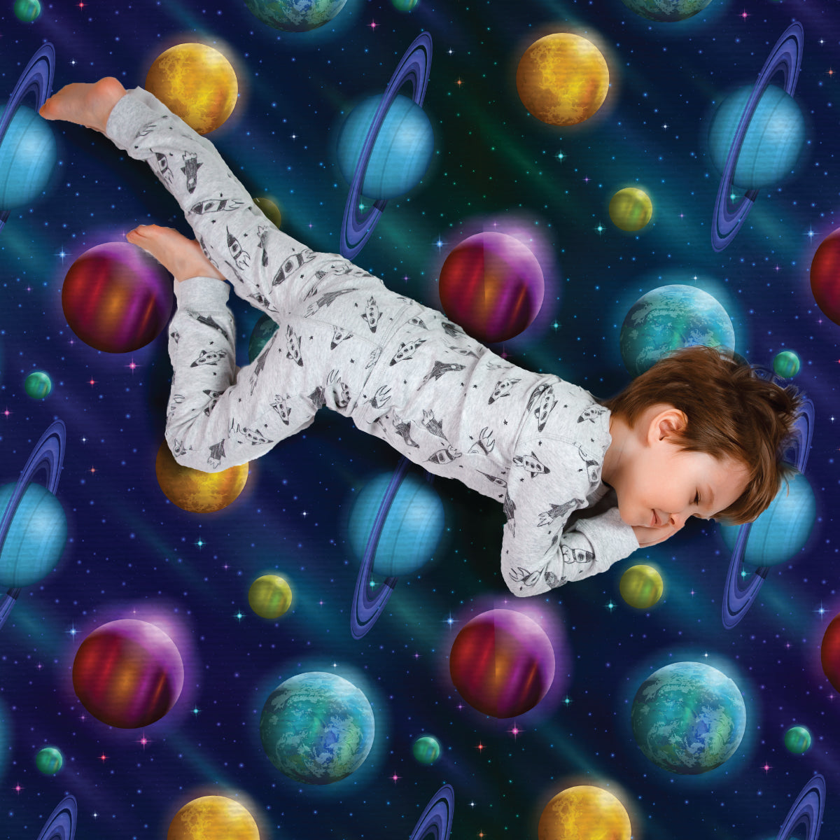 Planets Sensory Fitted Bed Sheet