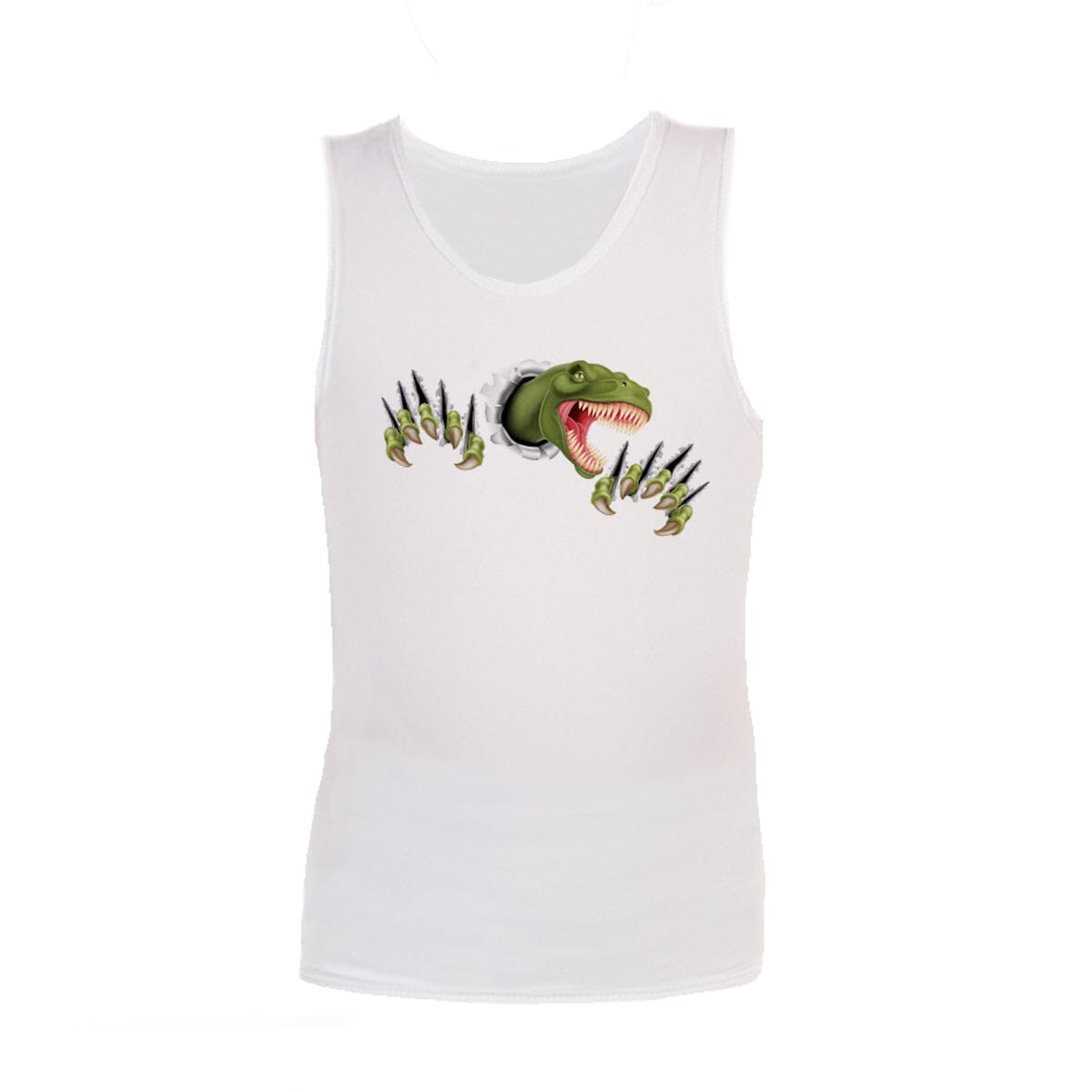 Sensory Singlet | Child | Jurassic Singlets JettProof.com.au 1 (48 - 49cm) White 