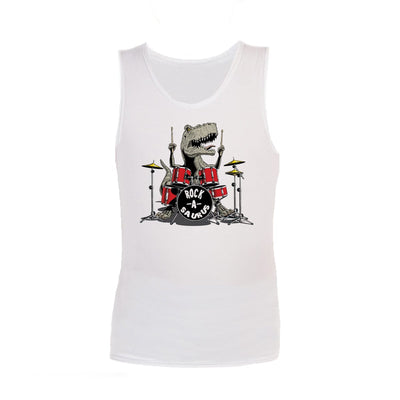 Sensory Singlet | Adult | Rockasaurus Shirts JettProof.com.au 4XS (70 - 74cm) White 