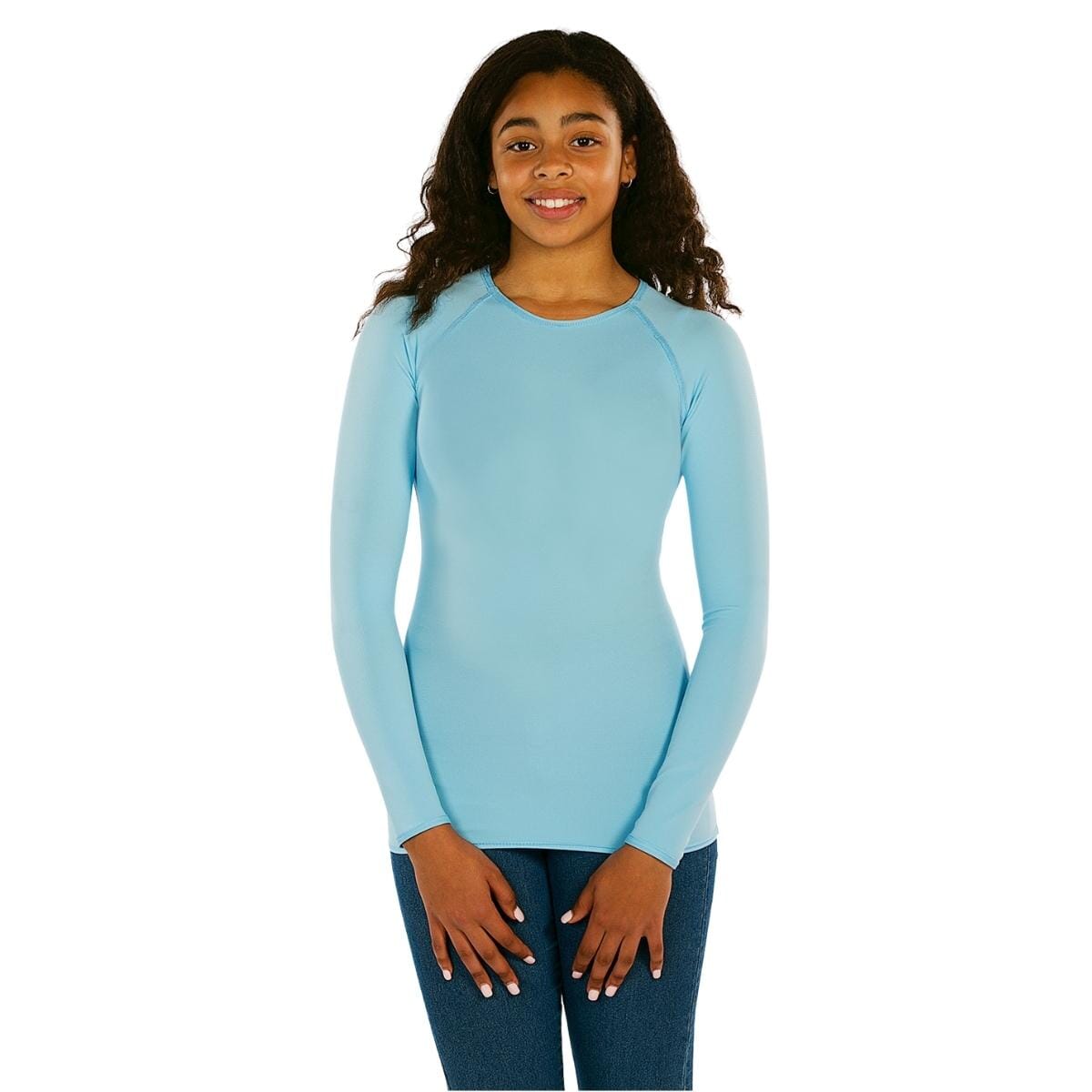 Sensory Long Sleeve Shirt | Girls LS Shirts JettProof.com.au 1 (48 - 49cm) Sky 