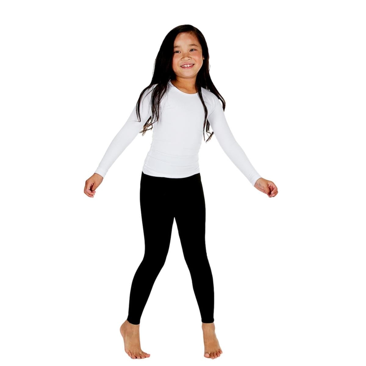 Sensory Long Sleeve Shirt | Girls LS Shirts JettProof.com.au 1 (48 - 49cm) White 
