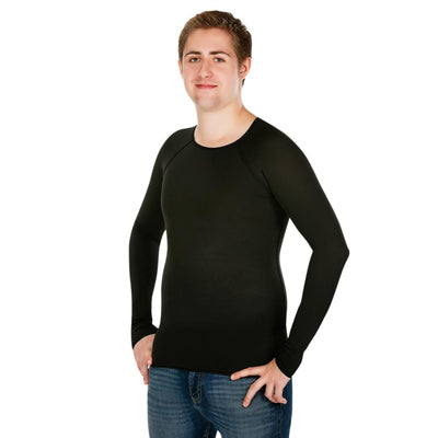 Sensory Long Sleeve Shirt | Men LS Shirts JettProof.com.au 4XS (70cm - 74cm) Black 
