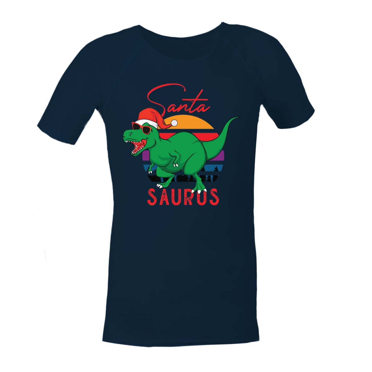 Christmas Sensory Shirt | Child | Santasaurus JettProof.com.au 1 (48 - 49cm) Navy 