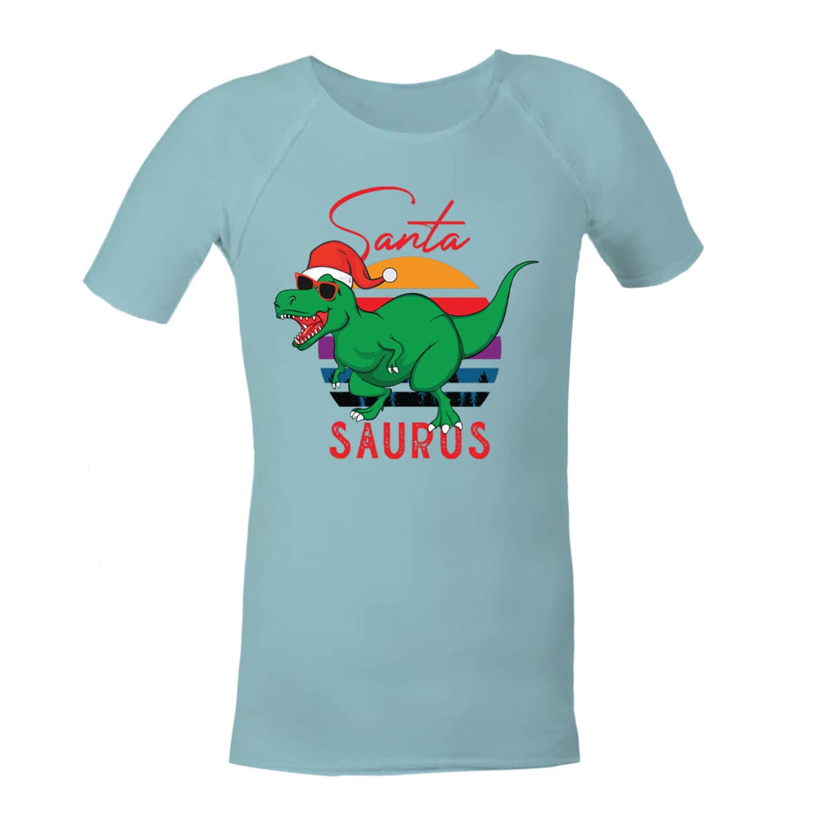 Christmas Sensory Shirt | Child | Santasaurus JettProof.com.au 1 (48 - 49cm) Sky 