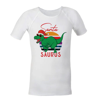Christmas Sensory Shirt | Child | Santasaurus JettProof.com.au 1 (48 - 49cm) White 