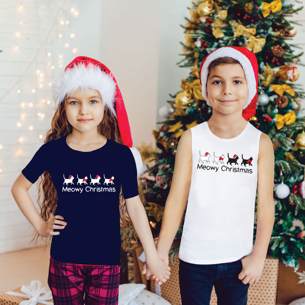 Christmas JettProof Sensory Shirt | Child | Meowy Christmas