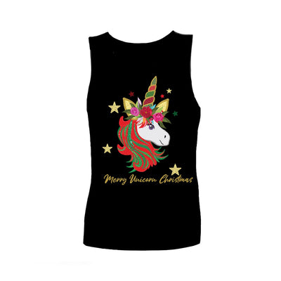 Christmas Sensory Singlet | Child | Christmas Unicorn Shirts JettProof.com.au 1 (48 - 49cm) Black 
