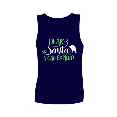 Christmas Sensory Singlet | Adult | I Can Explain Shirts JettProof.com.au 4XS (70 - 74cm) Navy 