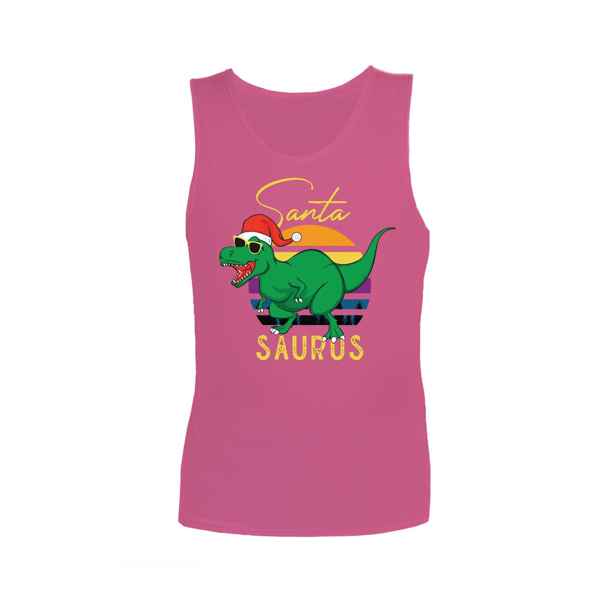 Christmas JettProof Sensory Singlet | Child | Santasaurus Shirts JettProof.com.au 1 (48 - 49cm) Pink 