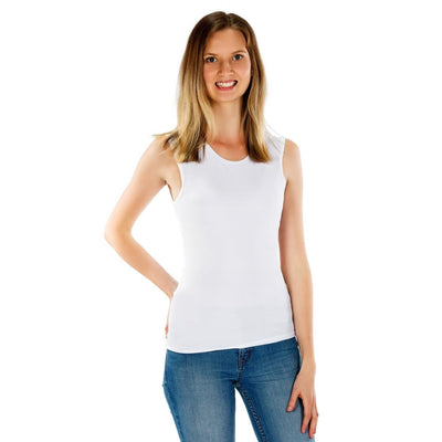 Sensory Singlet | Women Singlets JettProof.com.au 4XS (70 - 74cm) White 