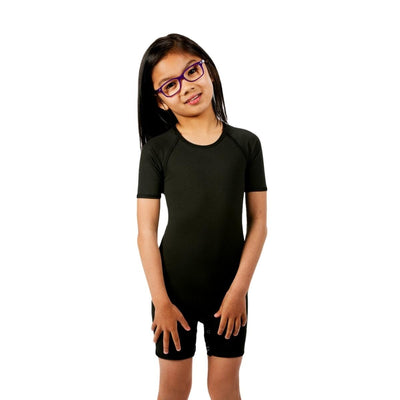 Sensory Short Sleeve Suit | Girls SS Suit JettProof.com.au 2 (52 - 53cm) Black 