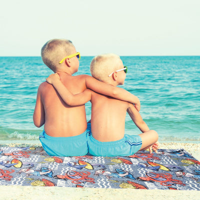 Sharks And Friends - Kids Sand Free Beach Towel JETTPROOF Calming Sensory Clothing Inspired by Jett 