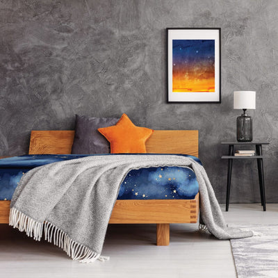 Starry Night Sensory Fitted Bed Sheet Sensory Fitted Bed Sheet JettProof.com.au 