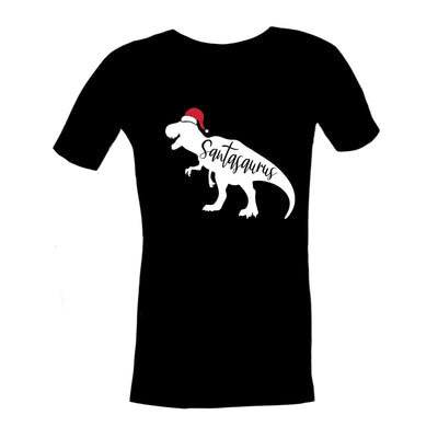 Christmas Sensory Shirt | Adult | T-Rex Saurus Shirts JettProof.com.au 4XS (70 - 74cm) Black 
