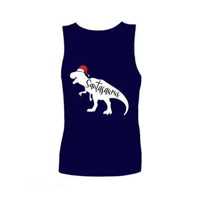 Christmas Sensory Singlet | Child | T-rex Saurus Shirts JettProof.com.au 1 (48 - 49cm) Navy 