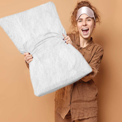 White - Plush Pillowcase Sensory Pillowcase JettProof.com.au 